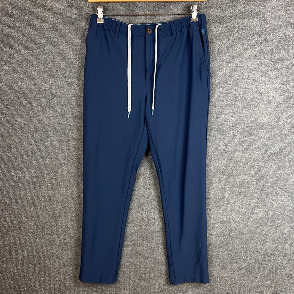 Chubbies Men's Navy Blue Stretch Golf Performance Pants Drawstring Size L‎